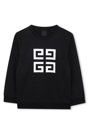 Black cotton sweatshirt GIVENCHY KIDS | H3069509B